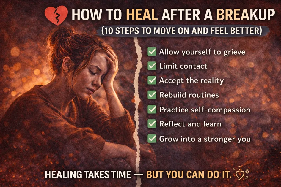 How to Heal After a Breakup (10 Steps to Move On and Feel Better)